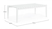 Tavolino Calypso bianco 110x60 cm
