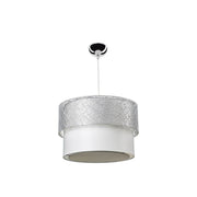 Lampada a sospensione Polo MDL2355 in tessuto grigio EFFEZ