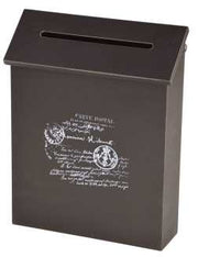 Portalettere nero da parete jt-2918 cm.23 x 7,5 h 29