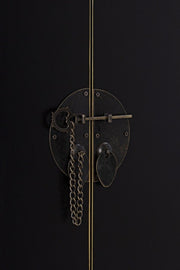 Meuble 2 portes 2 tiroirs Beijing noir en bois