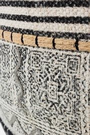 Pouf in cotone stile etnico TILAK Alaskan diametro 50x h35 cm