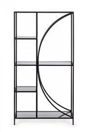 Libreria 4 piani metallo nero Korvet