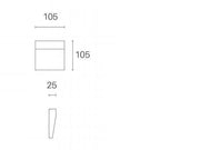 Segnapasso 3W Led 4000K  linea geo square  caffe'