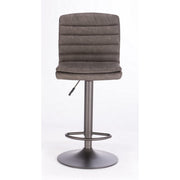 Sgabello bar Connor grigio scuro in ecopelle vintage