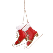 Pattini metallo rosso cm14x13h2