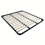 Letto matrimoniale contenitore Fiocco tessuto grigio