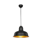 Lampada a sospensione Kumbet MDL3053 metallo nero interno oro