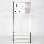 Scaffale Ingresso Nomad Bianco 5 Ganci Appendiabiti L 78 x P 30 x H 182 cm