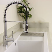 Miscelatore da cucina con doccetta estraibile a molla cromato L 35 x P 9 x H 54 cm