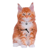 Orange cat wooden clock cm30x16x3