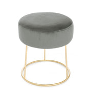 Pouf clarissa grigio oro design cm 35 x 40 h