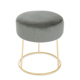 Pouf clarissa grigio oro design cm 35 x 40 h