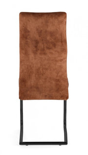 4x Sedia Thelma Velluto Ruggine