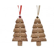 Appendino albero in sughero per decori natalizi  2x7x h12 cm pz 1