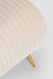 Panca 2 posti Selena Crema in velluto