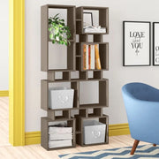 Libreria bifacciale Rail tortora 79x166,5