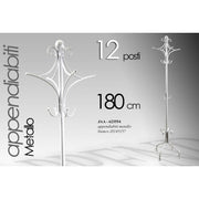 Appendiabiti in ferro bianco cm 24 x 180 h