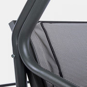 Dondolo in acciaio tre posti Antracite GRELY 190x120x h185 cm