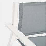 Set 3 pezzi da giardino salotto in metallo Auri bianco