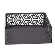 Portatovaglioli metallo frecce grigio scuro quadrato cm16,5x16,5x6