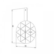 Orologio da parete design moderno  cm 23x40 h