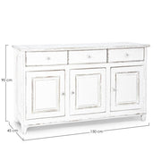 Credenza rustica Colette 3 ante 3 cassetti