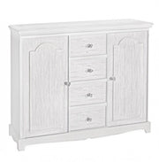 Credenza in MDF due ante quattro cassetti Bianca BLANC 100x40x h80 cm