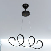 Lampada a sospensione LED Afra forma spirale nera MDL4441 EFFEZ