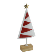 Albero metallo bianco rosso cm15x6h34