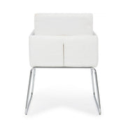 Sedia con braccioli in similpelle Bianco SIXTY 60x54x h80,5 cm