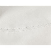 Poltrona in similpelle con pouf estraibile Bianco RITA 64,5x 59,5x h78 cm