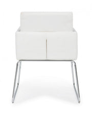 Sedia con braccioli in similpelle Bianco SIXTY 60x54x h80,5 cm