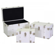 Baule legno 1-3 bianco rettangolare