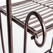 Attaccapanni in acciaio Marrone tre ripiani Marrone MELANIE 55x46x h170 cm