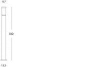 Palo in Alluminio Pressofuso con Diffusore Opalino - Altezza 180mm, Diametro 60mm - IP43, 25W nero