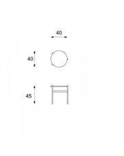 Tavolino 40 x 40 x 45h - Thor