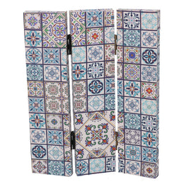 Paravento stampa 3 ante maioliche cm 120,6x2,5xh180,6x2,5xh180
