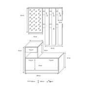 Mobile guardaroba da ingresso bianco e rovere sonoma 100x25xh.180 cm EFFEZ