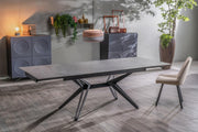 Tavolo allungabile grigio-negro 90 cm x 160-240  cm cm H. 76 cm