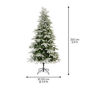 Albero di Natale Sunndal fir frosted H 210 x ø 120 cm