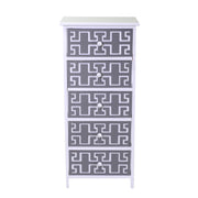 Mobile cassettiera bianco grigio 5 cassetti 40x29x90h cm