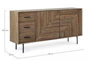 Credenza 2 ante 3 cassetti in legno Darsey