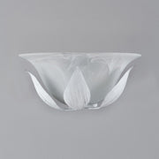 Applique in ferro Bianco Argento una luce vetro alabastro Bianco 30x h14cm