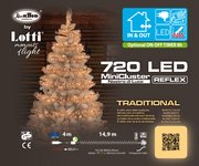 MiniCluster ø6cm XNTL 720 LED TRADITIONAL 4+14,9m Luci di Natale