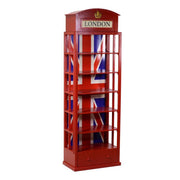 Mobile libreria rosso 6 piani + 1 cassetto cm 48x27h146