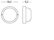 Plafoniera In Resina  linea echo tonda  nero