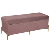 Panca velluto rosa antico cm115x40h45