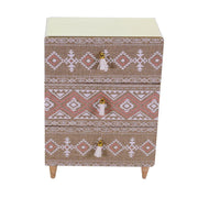 Portatutto legno tessuto morfeo 3 cassetti cm24x13h34