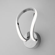 Applique in metallo e alluminio Cromo Lucido LED Integrato 21x h20 cm