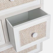 Cassettiera 5 cassetti MONTIEL stile rustico bianco antico 72.5h cm